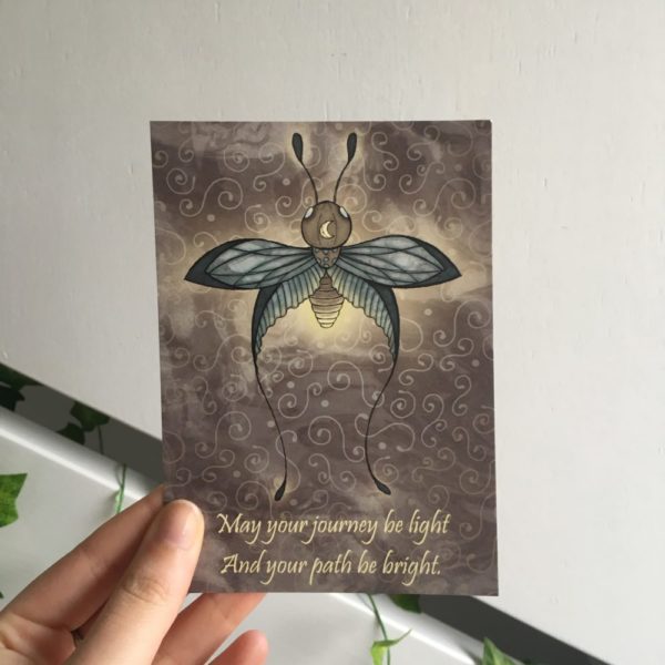 quote kaart quote card firefly vuurvlieg fantasy art