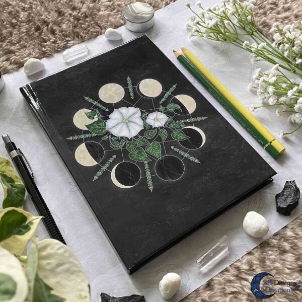 Lunar Phases Art Journal Notebook A5 Hardcover