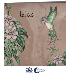 Vogel Bloemen Geboortekaartje Kolibrie - Illustratief kaartje - SB Designs-2