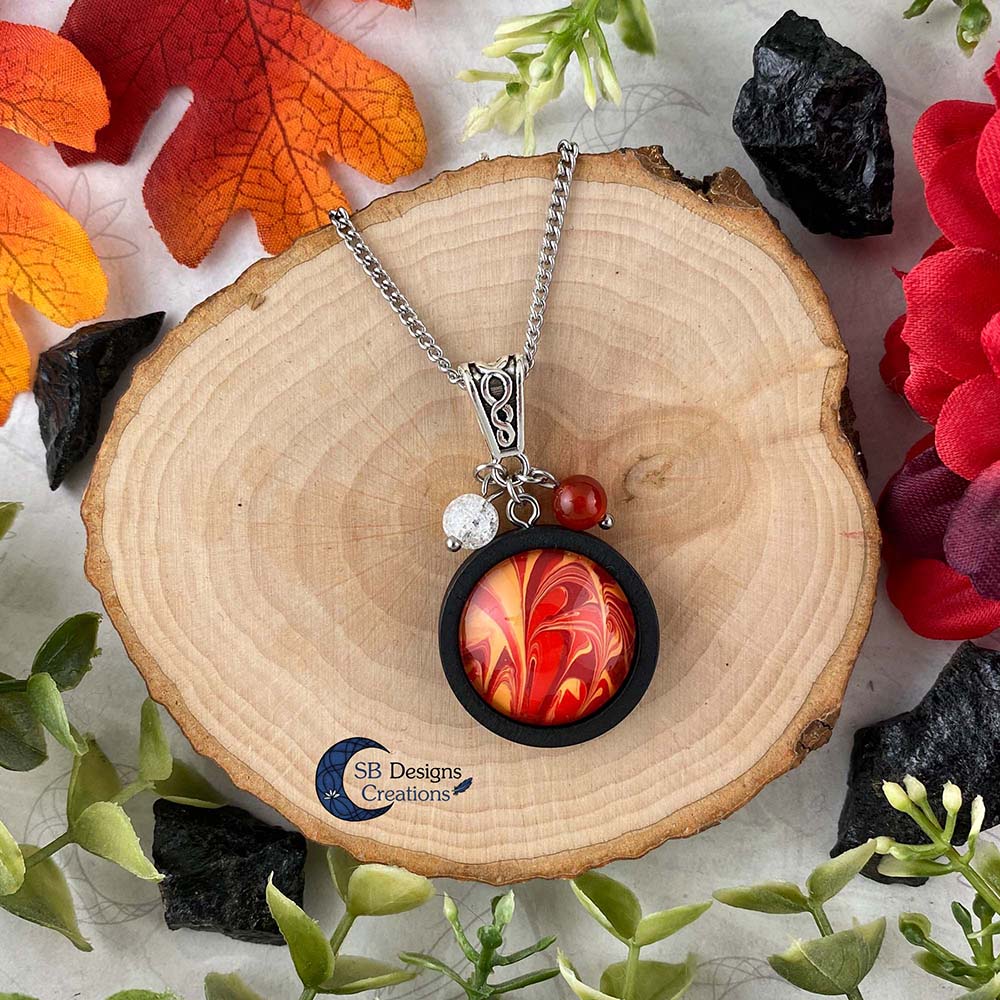 Element of Fire Jewelry - Vuur element ketting iriskwarts en carneool-1