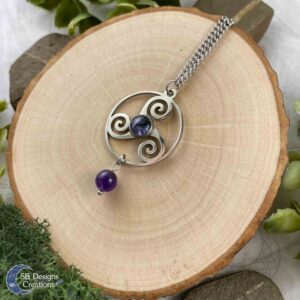 Triskelion Symbool trinacrie Ketting Triskele Celtic Witch-1