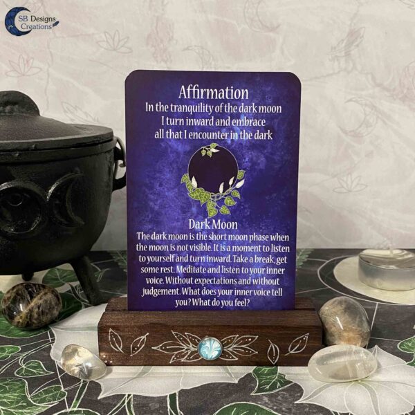Moonflowers Affirmation Cards-Moon Phases Altar Cards-8
