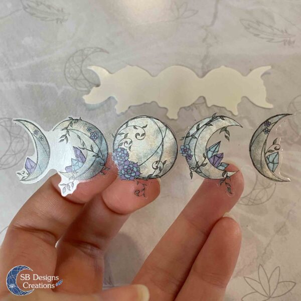 Floral Maanfases Floral Moonphases Witch Sticker Pagan Art-3
