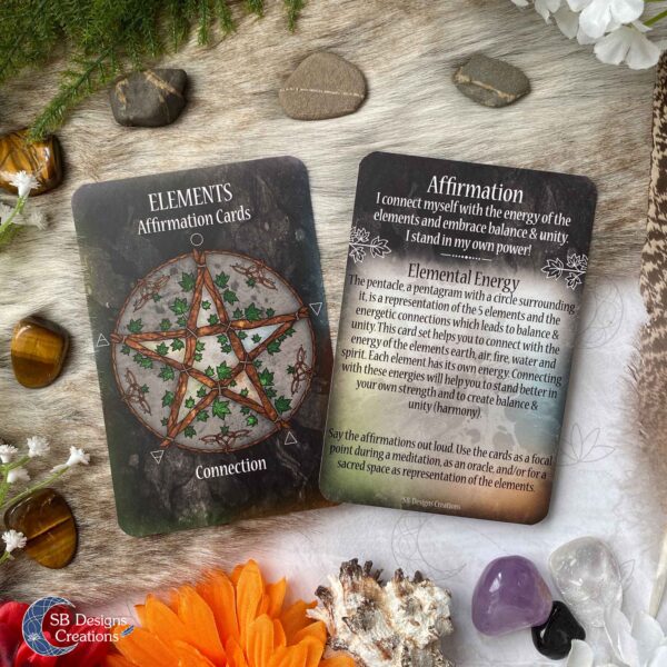 Elements Affirmation Cards-Altar Cards Elemental Magic Magick Spiritual Witch