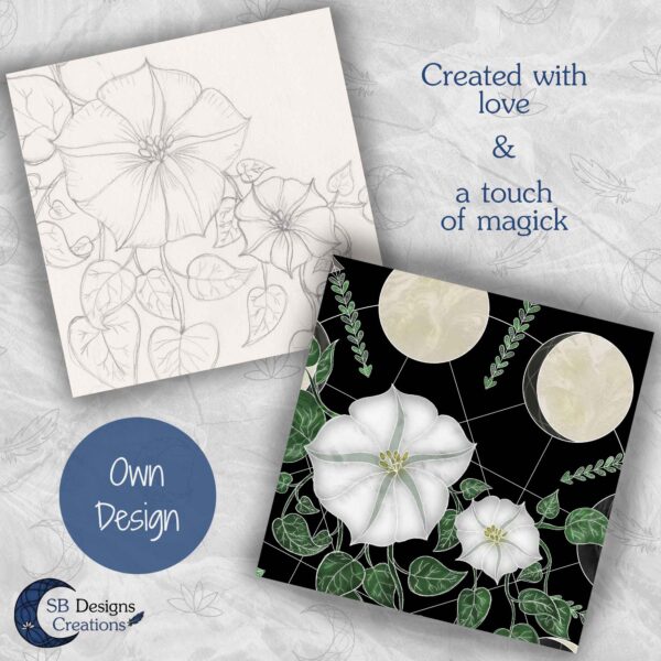 The Making Of Moonflowers Moon Phases SB Designs Creations