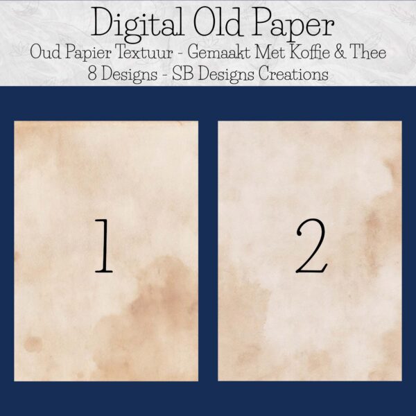 Digitaal Oud Papier Textuur-Old Paper-Koffie en Thee-Mixed Media-A