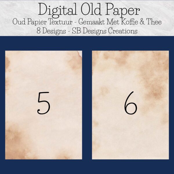 Digitaal Oud Papier Textuur-Old Paper-Koffie en Thee-Mixed Media-C