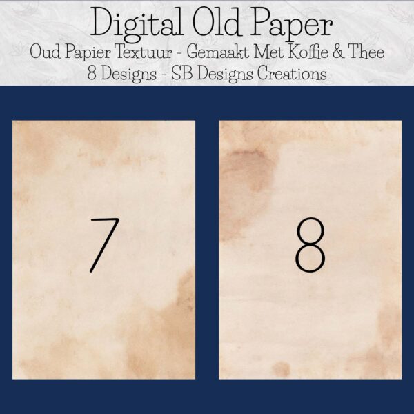 Digitaal Oud Papier Textuur-Old Paper-Koffie en Thee-Mixed Media-D