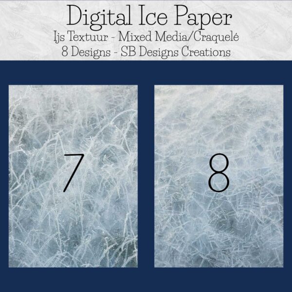Ijs Textuur Digitaal Winter Scrapbooking Ijs Patroon Mixed Media-2D