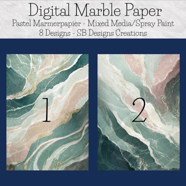 Pastel Marmer Papier Digitale Textuur-Book of Shadows-Journaling-art project-2