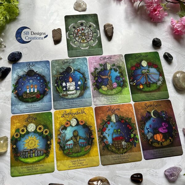 Wheel of the Year Affirmation Cards-The 8 Sabbats-Witchcraft-2
