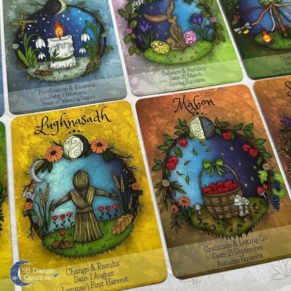 Wheel of the Year Affirmation Cards-The 8 Sabbats-Witchcraft-3